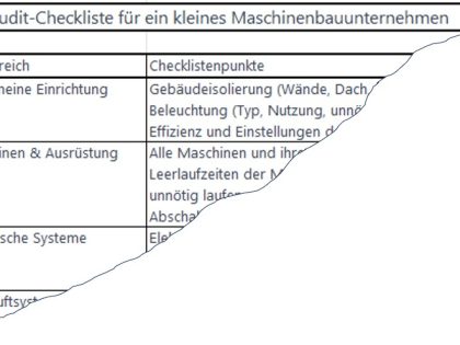 Checkliste Energieaudit