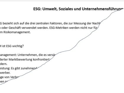 ESG: Warum Was Wie